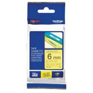 Cassette ruban pour étiqueteuse Brother - L: 6 mm - TZE-611 - Jaune