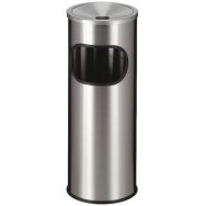 Cendrier-corbeille inox Ø 24cm V-Part - Vepabins