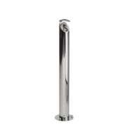 Cendrier colonne 4,2 L avec toit de protection - H 103 cm - inox poli