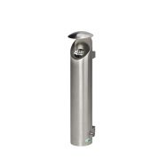 Cendrier colonne mural 2,5 L toit de protection - H 53 cm - inox poli
