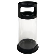 Cendrier corbeille antifeu avec cendrier transparent 80L