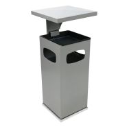 Cendrier et poubelle usage intérieur et extérieur 38 L - argent