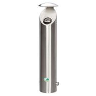 Cendrier mural acier - Avec toit - 4.2L - Brossé