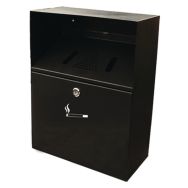 Cendrier mural avec auvent - 4L - noir
