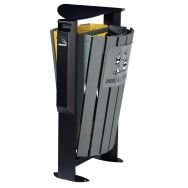 Cendrier/poub 3l/2x60l Arkea etik déchets/plastique metal - gris/jaune