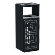 Cendrier poub Artri anti nuisible 110L tri déchets acier manganèse-Rossignol Pro