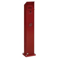 Cendrier poubelle 2/5 L - SG115 - acier galvanisé rouge 3000
