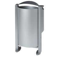 Cendrier/poubelle 3l/60l Arkea sur pied - gris métal 9006-Rossignol Pro