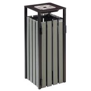 Cendrier/poubelle à poser/fixer Eden etik 1,5l110l gris manganese-Rossignol Pro