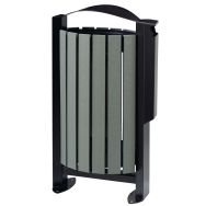 Cendrier poubelle sur pied Arkea Etik 3l - 60l - gris manganèse-Rossignol Pro