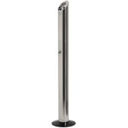 Cendrier sur pied cylindrique inox brossé