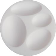 Cernit moule en silicone ø 7 cm - Cabochons ovales