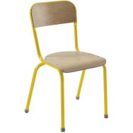 Chaise 4 pieds Atlas antibruit T6 jaune 1023