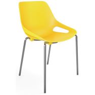 Chaise 4 pieds chromé Rosalie - Eol