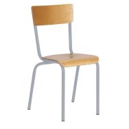 Chaise Atlas 4 pieds T6 coloris gris RAL 9006