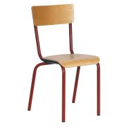 Chaise Atlas 4 pieds T6 coloris rouge RAL 3000