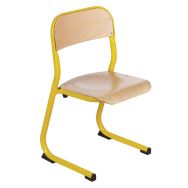 Chaise Atlas fixe appui sur table T1 coloris jaune RAL 1023