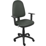 Chaise Ayna similicuir bras réglable - gris foncé