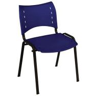 Chaise Brady piétement noir coloris bleu