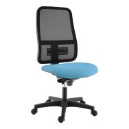 Chaise Buz dossier résille noire assise M1 turquoise
