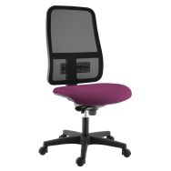 Chaise Buz dossier résille noire assise tissu M1 - Sokoa