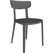 Chaise CANOVA polypropylène Anthracite ass. PVC Anthracite