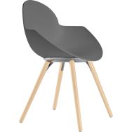Chaise Cookie 4 pieds bois coque polypropylène Infiniti