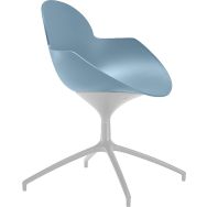 Chaise Cookie pied étoile alu poli coque pivotante polypropylène Infiniti