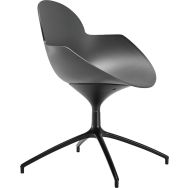 Chaise Cookie pied étoile alu verni coque pivotante polypropylène Infiniti