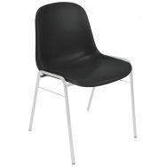 Chaise Coque M2 Noir piètement Aluminum