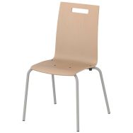 Chaise Cubik coque teinte verni naturel