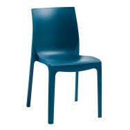 Chaise EMMA polypropylène - bleu pétrole