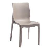 Chaise EMMA polypropylène - gris taupe