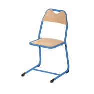 Chaise Etude appui sur table T6 piètement Bleu