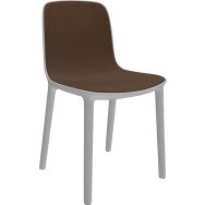 Chaise FREYA polypropylène ass/dos tissu Patina Infiniti