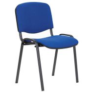 Chaise Fancy - Tissu Bleu - Structure noire