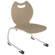 Chaise Gipsy II AST - T1 coque Bandana bois naturel - alu blanc 9016