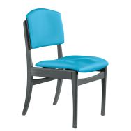 Chaise Grand Large assise/dossier abaka curacao struc hêtre anthracite