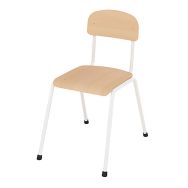 Chaise Karolek T2 bouleau/blanc