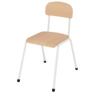 Chaise Karolek T4 bouleau/blanc