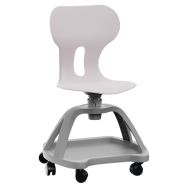 Chaise Lia Store avec roulettes plateau inférieur gris pierre Mirplay School