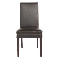 Chaise Lounge croûte de cuir coloris chocolat