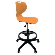 Chaise Mahia2 dessinateur roulettes repose pied coque - Manutan Expert