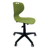 Chaise Mahia2 informatique pied nylon avec patins et roulettes coque olive