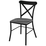 Chaise Manila assise pin / structure acier