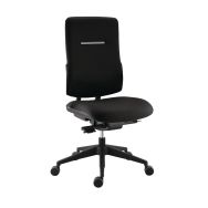 Chaise Max tissu Noir dossier haut  mécanisme synchrone