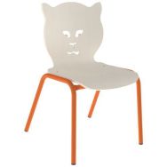 Chaise Nemo II 4 pieds coque Chat bois naturel ou teinté - Mobidecor