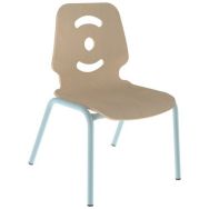 Chaise Nemo II 4 pieds coque Smiley bois naturel ou teinté - Mobidecor
