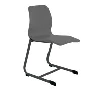 Chaise Opti+ Swing hauteur 46 cm, coque large gris anthracite