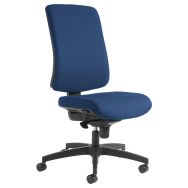 Chaise Oria pied noir dos assise bleu